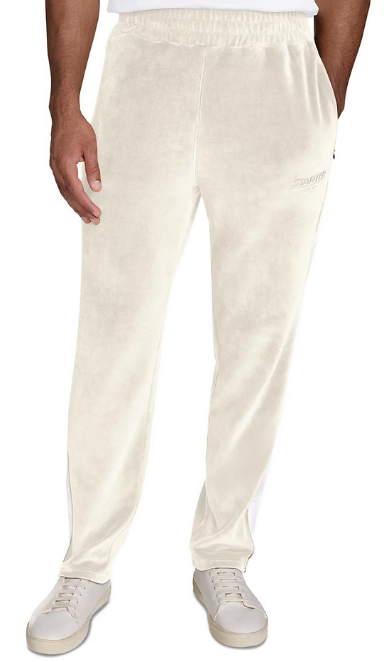 Starter Mens Regular Fit Velour Track Pants in Eggnog Color XL 6790₽