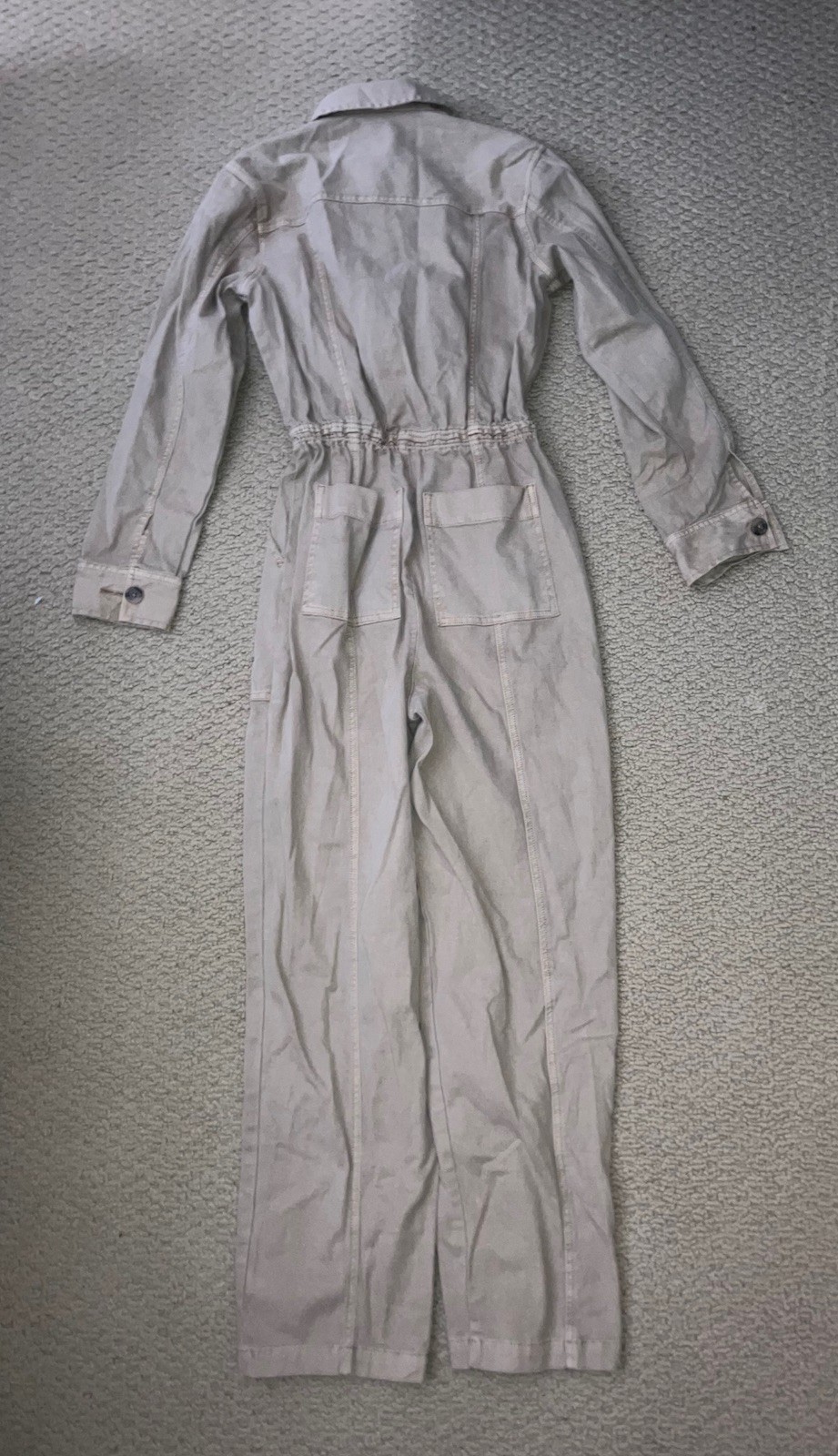 Universal Thread Beige Cotton Collared Long Sleev… - image 3