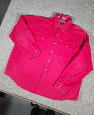 VTG 80s Big Mac Chamois Cotton Flannel Shirt 3XL Red Trucker Fade USA Made Heavy