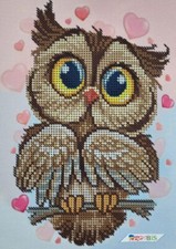 Kit Bead Embroidery DIY Beaded Needlepoint Stitching Beadwork Owl a5-d-306