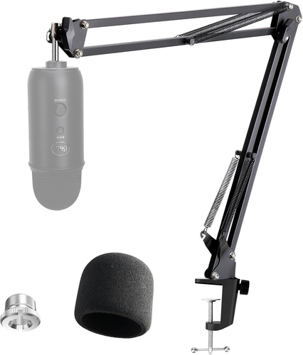 YOUSHARES Blue Yeti Mikrofon Arm, Blue Yeti Mikrofonständer Mit Popschutz, Mikro - Bild 8 von 12