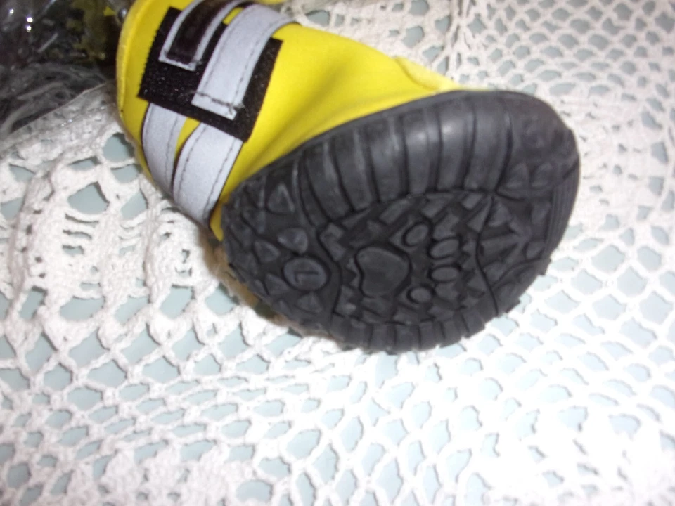  ЖЕЛТЫЙ собаки туфли Серебряный лапы ботинки Petco новый L все сезон большой - Изображение 3 из 4