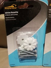 6 Pcs White Decorative Rosettes For Ceiling Tile & Mirrors For RV & Mobile Hom