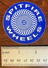 Spitfire Wheels Sticker 2.5 in Round Multicolor Classic Skateboard Decal