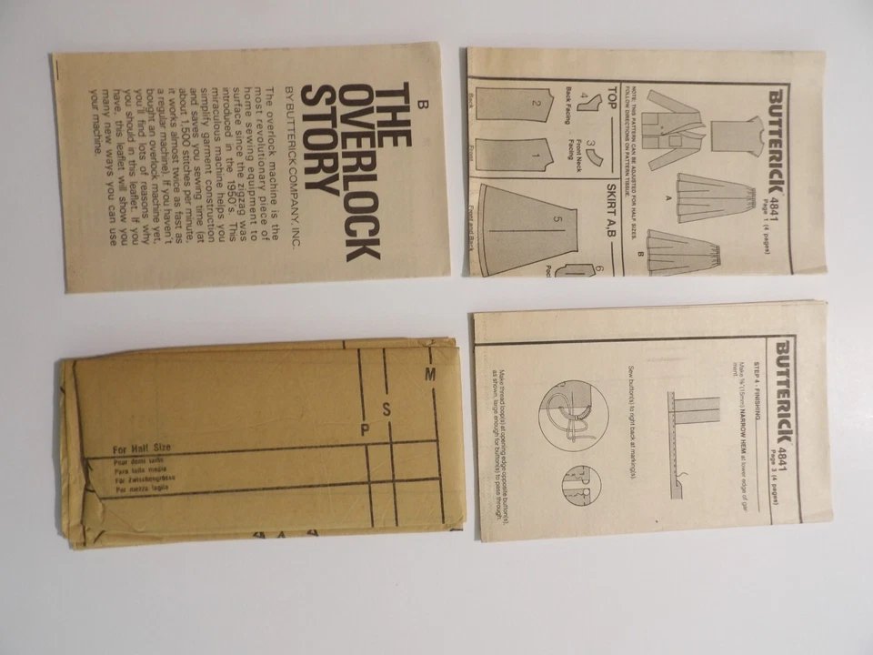 Butterick 4841 Misses' Half-Size Jacket, Top & Skirt Size 6-14 (P-S-M) Uncut Pat - Image 2 of 3