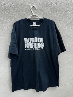 Gildan Brand T-Shirt Size 2XL Dunder Mifflin The Office Black Short Sleeve