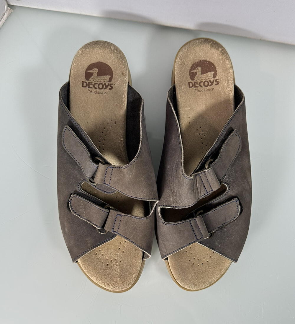 Decoys By Auditions Womens Suede Leather Slide Strap … Gem