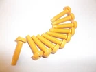 10 M6 YELLOW NYLON NUMBER PLATE SCREWS BOLTS 3cm 18mm THREAD HOLE LOCATOR