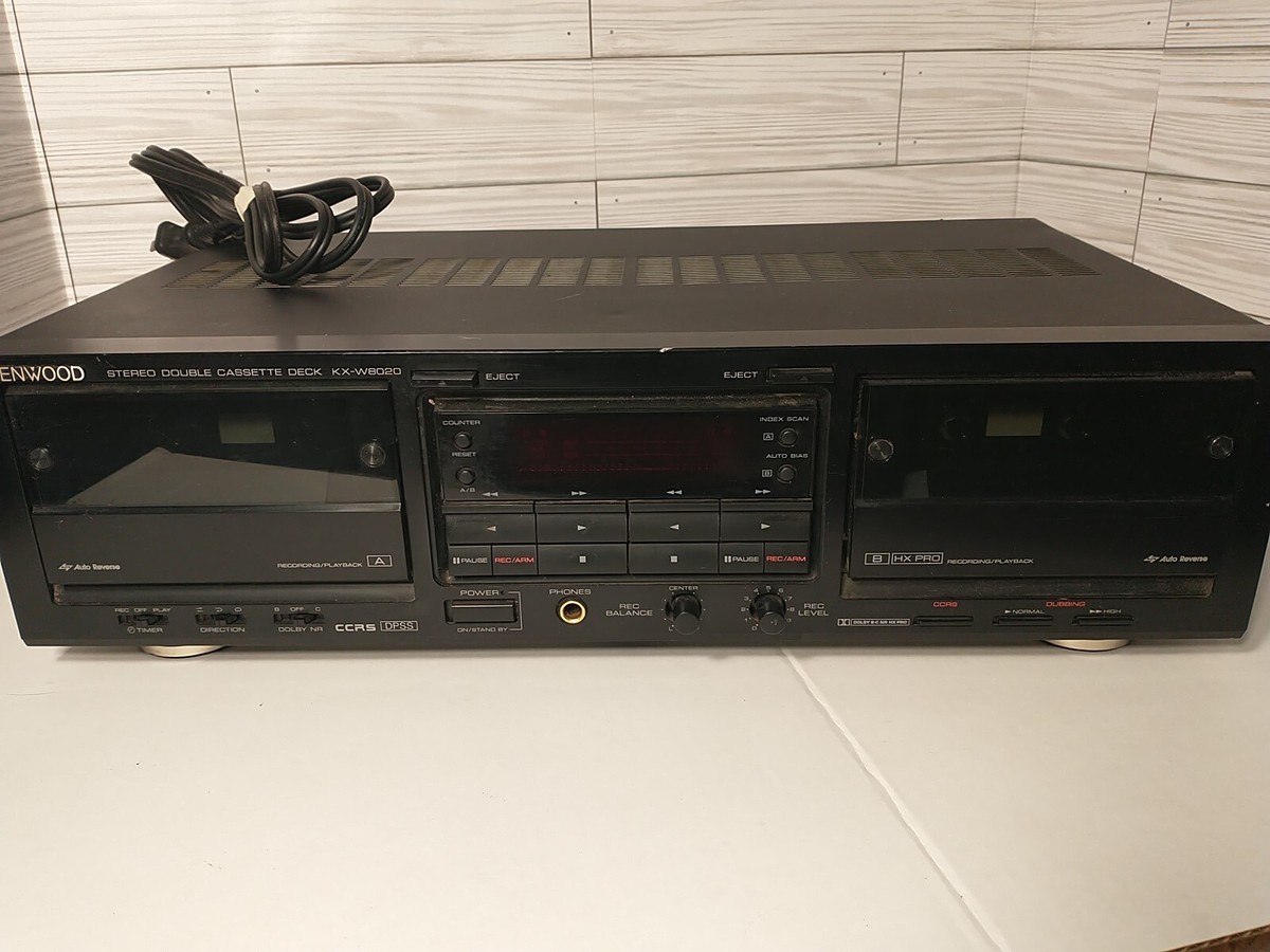 KENWOOD KX-W8020 Dual Cassette Deck*** For Parts or Repair*** Not