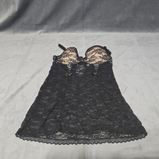 Adore Me Black Lace Slip Dress Lingerie, Size XL