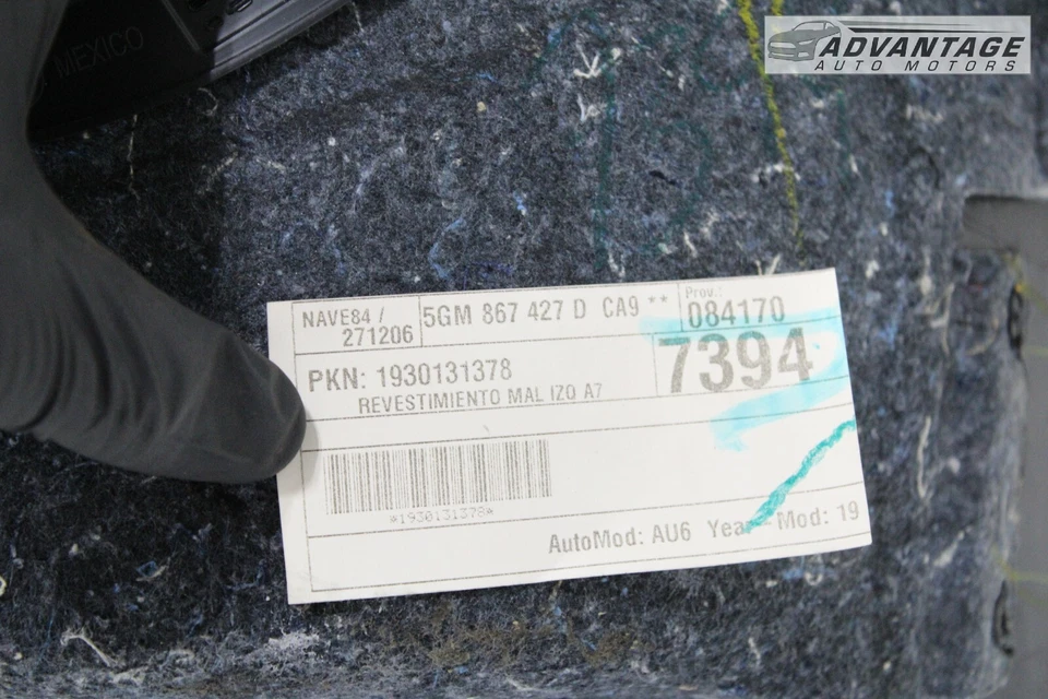 2017-2019 VOLKSWAGEN GOLF ALLTRACK REAR LEFT TRUNK QUARTER TRIM COVER PANEL OEM - Image 4 of 4