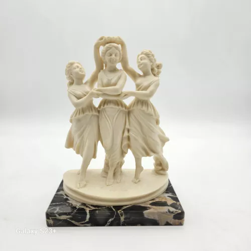 The Three Graces  Sculptor A. Santini Signed Resin Statue/Figurine Made in Italy