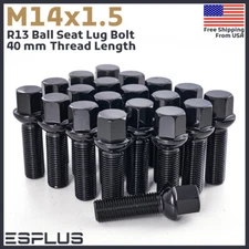 10PC M14X1.5 Black Extended bolt 40&55mm Shank Fit Mercedes 10-14&25-29mm Spacer