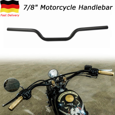 Motorrad Lenker Stahl Schwarz 7/8''22MM steel Handlebar für Harley Honda Yamaha