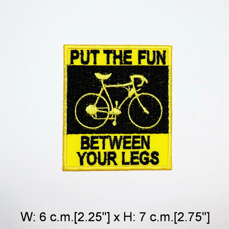 Bicycle Bike Patch Joke Sign Symbol Embroidered Artwork for DIY Iron on Clothes - Image 2 of 4