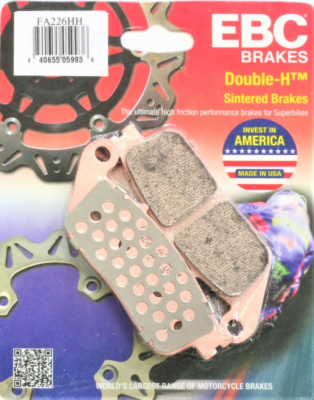 EBC FA261/2HH EBC 11-14 Honda VT 1300 CSA Sabre (w/ABS) Front Left Sintered HH Brake Pads