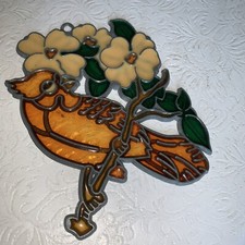 Cardinal and Flowers Suncatcher
