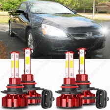 For Honda Accord 2003-2007 Led Headlight Bulbs White Highlow Beam 9005 9006 Kit