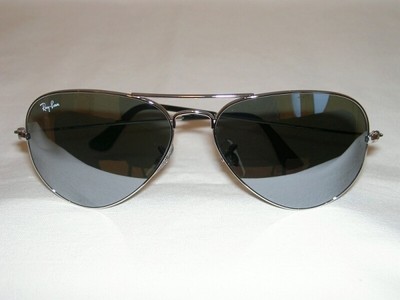silver mirrored aviators ray ban