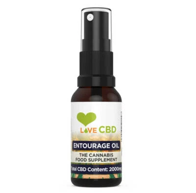 CBD Oil 2000mg Entourage Spray Broad Spectrum Love CBD 20ml Vegan Supplement