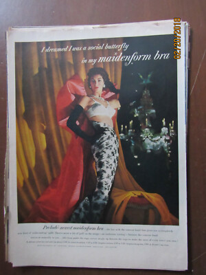 1955 VTG Orig Magazine Ad MAIDENFORM Bra I Dreamed I Was A Social Butterfly