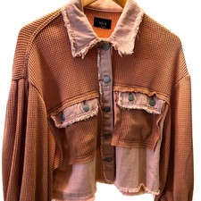 Vici Jacket Button Down Cotton Short Fringe