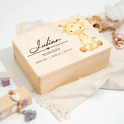 HANDGEFERTIGT Personalisierte Erinnerungskiste | Erinnerungsbox Taufgeschenk Geschenk Geburt