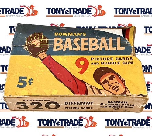 1955 Bowman Baseball Undated 5 Cent Empty Wax Box