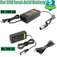24V 2A-5A XLR Battery Charger for Mobility Pride Scooter Electric Wheelchair US