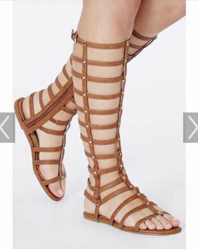 Charlotte Russe Tan high gladiator sandals size 6