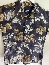 Palmwave Hawaii Men  s Blue Size Medium Pineapple Floral Cotton Summer Vacation