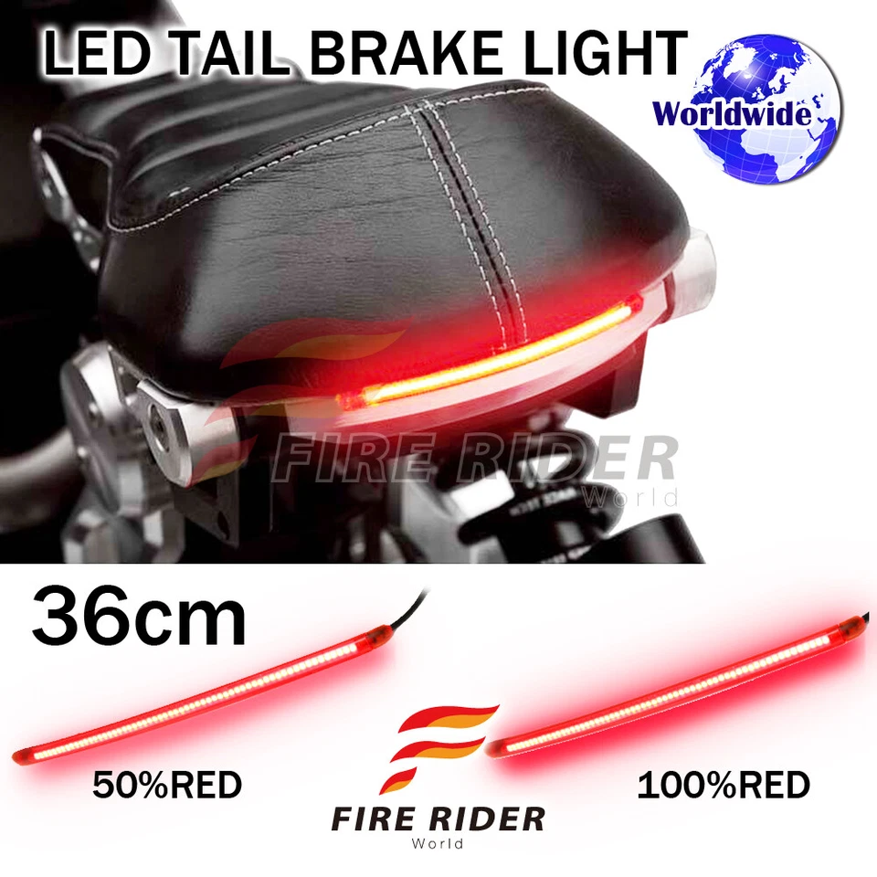 14" 110pcs LED Red Strips Rear Brake Tail Red Light For Honda Motorcycle Bikes - Image 2 of 4