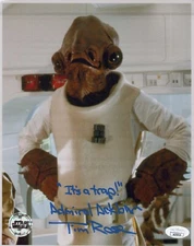 Official Pix - Star Wars - Admiral Ackbar 8x10 photo signed by Tim Rose JSA COA