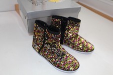 Volatile Kids Cookie Size 2 Girls Ankle Boots sparkle NIB NEW Multi color