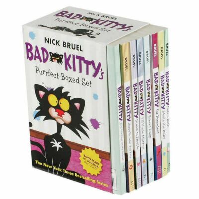 Bad Kitty's Purrfect 8 Book Box Set by Nick Bruel FAST FREE SHIPPING