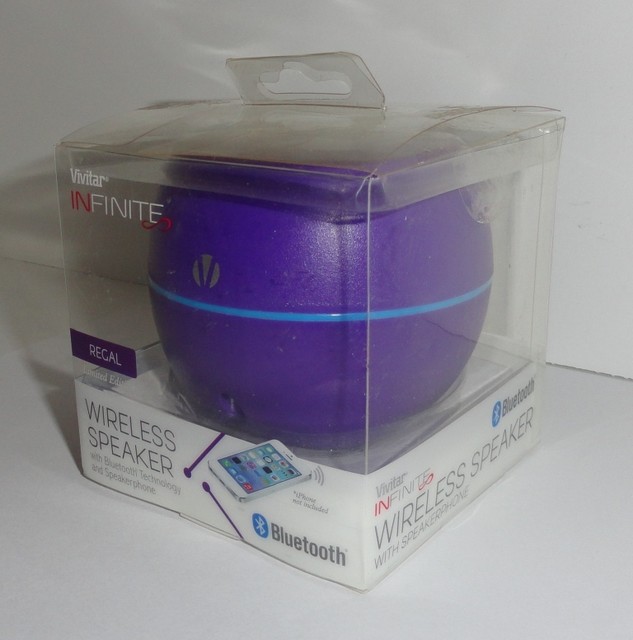 Vivitar V1322bt Wireless Bluetooth Speaker With Speakerphone -purple