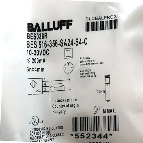 BALLUFF BES 516-356-SA24-S4-C Proximity Switch 1PC New BES516356SA24S4C - Picture 1 of 2