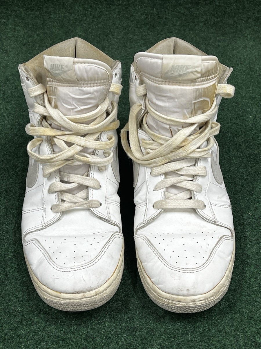 スニーカー HIGH TOP SNEAKERS VERY RARE Vintage 1986 Nike Size 10.5 WHite Grey Air Ship