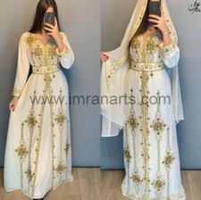 D140 Moroccan Kaftan Elegant Farasha Ethnic Abaya Wedding Arabic Dress