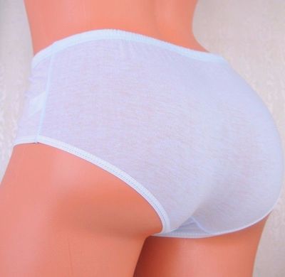 B3 Red Blue Embroidered floral High Cut Floral Cotton Sissy Girdle Panties M