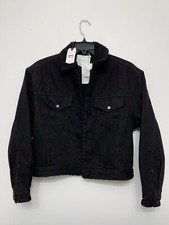 Denham Kim Faux Fur-lined Women’s Denim Jacket, Black, Size S, Uk 10