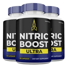 Nitric Boost Blood Flow Pills,  Male Supplement, Max Strength (3 Pack)