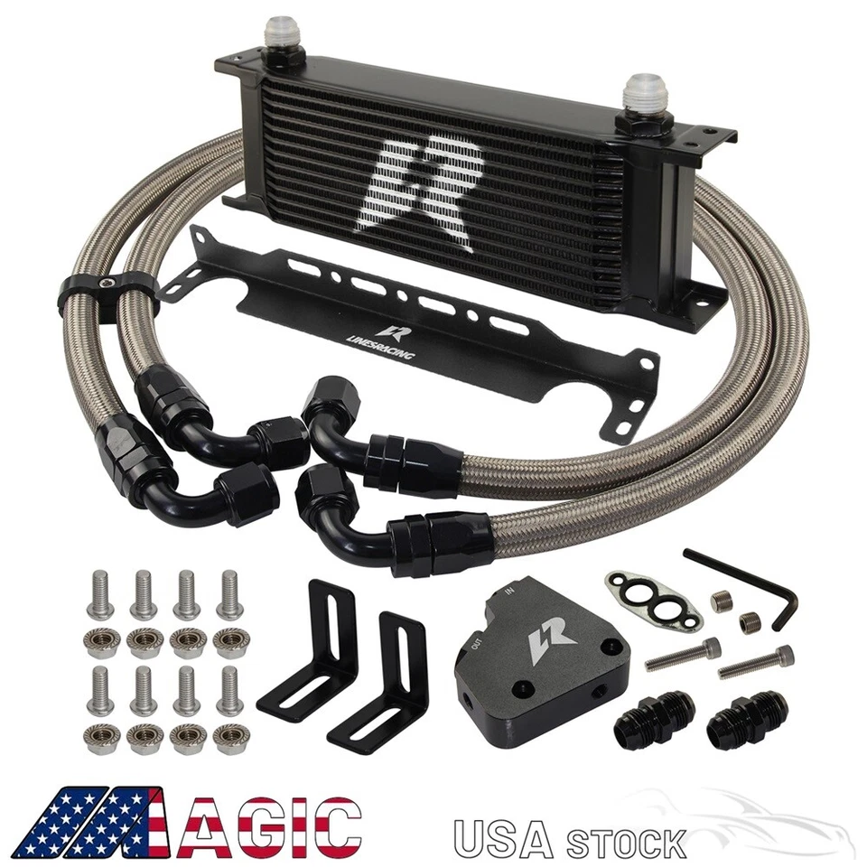 KIT ENFRIADOR DE ACEITE DE MOTOR 13 FILAS ATORNILLADO PARA CHEVROLET 97-04 CORVETTE C5 LS1 LS6 Foto 2 de 4