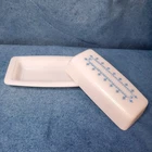 Vintage PYREX Snowflake Garland Blue Butter Dish | Milk Glass Mid-Century Decor