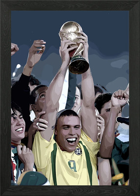Brasilien gewinnt WM Gerahmtes Wandbild Poster Leinwanddruck Bild