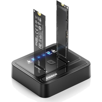 M.2 NVMe SATA SSD Dock USB-C Dual Docking Station Kloner Offline-Klon 2 Stück