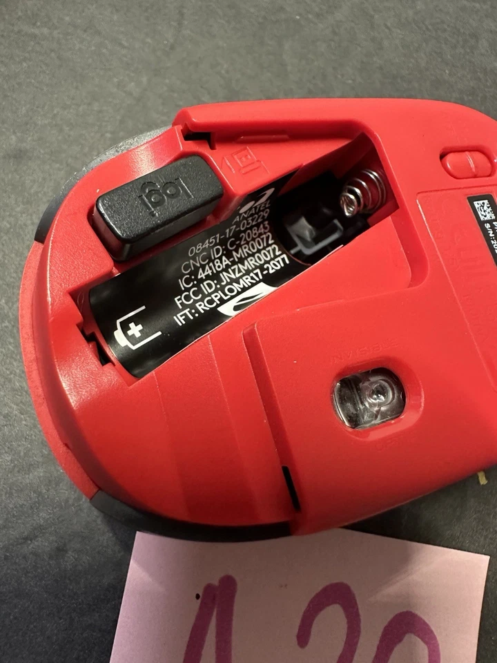 Logitech - M187 Mini Wireless Optical Ultra Portable Mouse - RED - Tested - Image 4 of 4