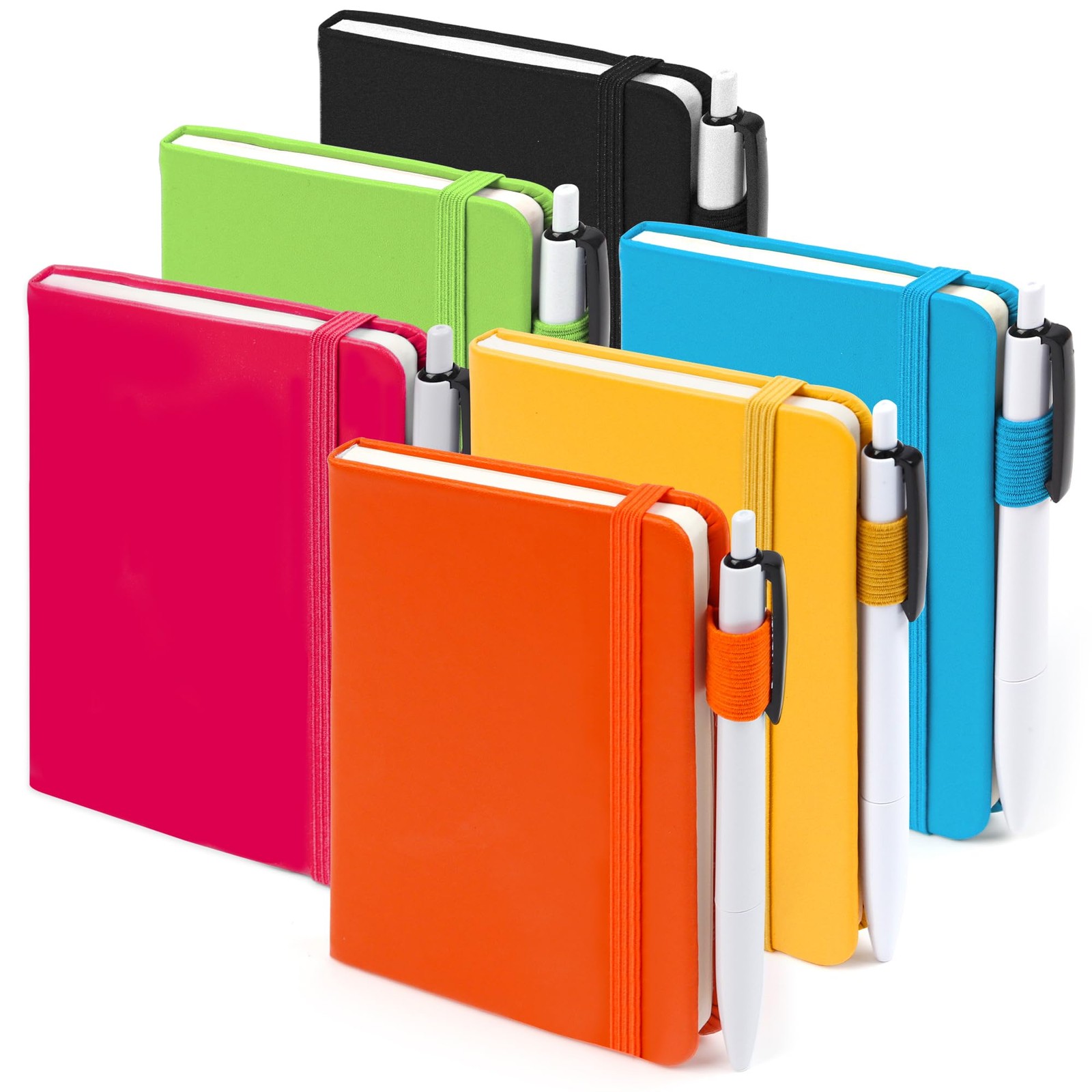 Mini Pocket Notebooks Bulk - Cute Hardcover Memo Pads College Ruled