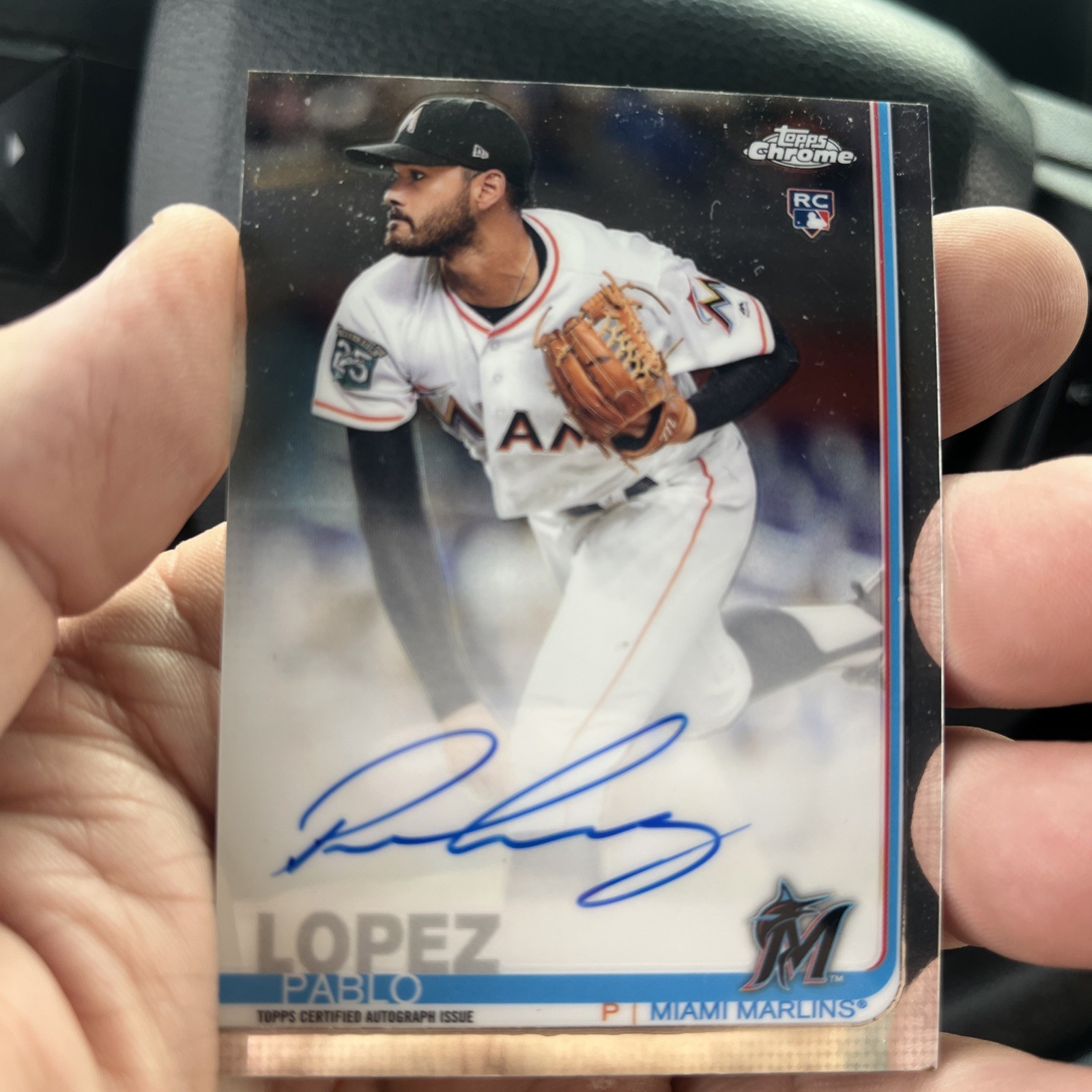 2019 Topps Chrome - Rookie Autographs Pablo Lopez #RA-PL (AU, RC)