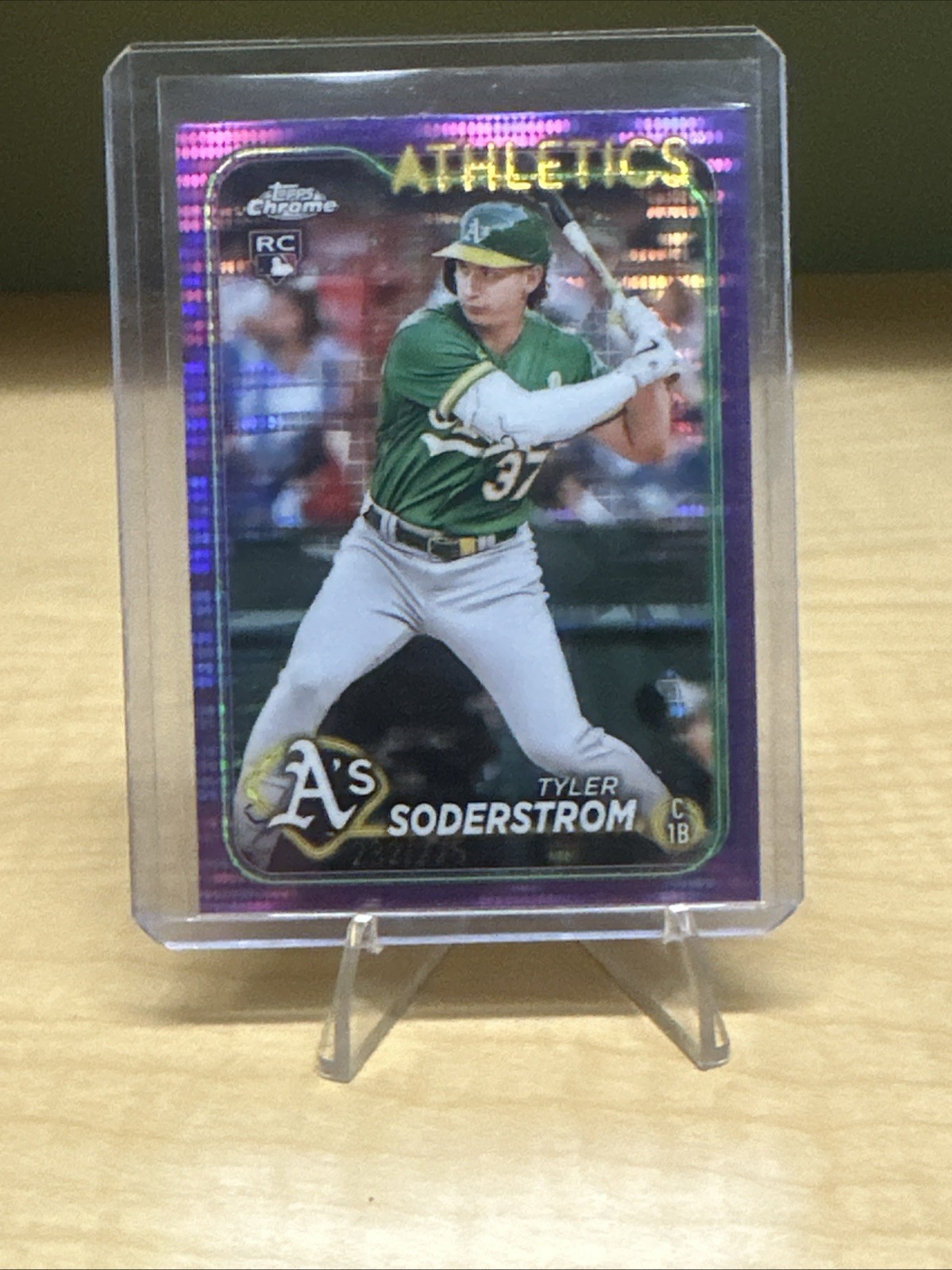 2024 Topps Chrome - Tyler Soderstrom #298 Purple Sonar Refractor /275 (RC)